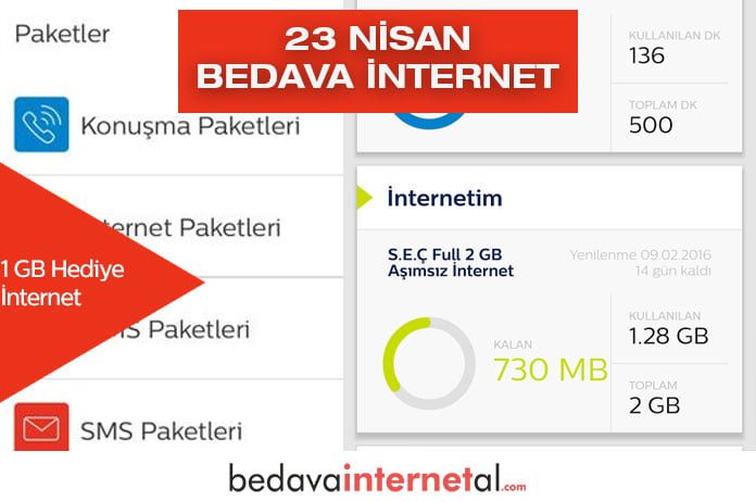 Türk Telekom 23 Nisan bedava internet nasıl yapılır?
