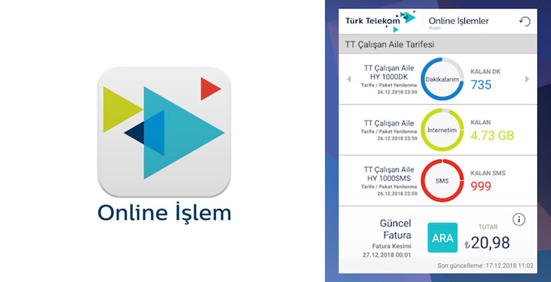 türk telekom online işlemler kalan bulma