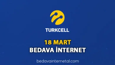 turkcell 18 mart bedava internet