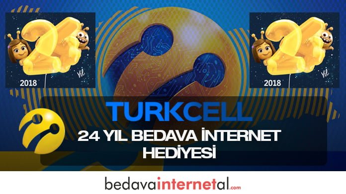 Turkcell 24 Yıl Bedava internet