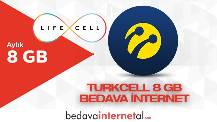 Turkcell 8 GB Bedava internet Paketi