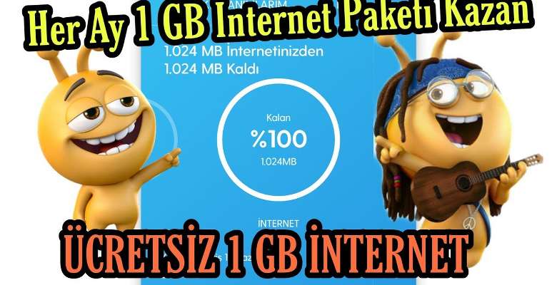 turkcell bedava internet 1 gb