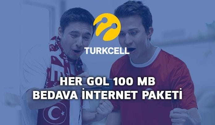 Turkcell Her Gol 100 MB Bedava internet Turkcell Her Gol 100 MB internet