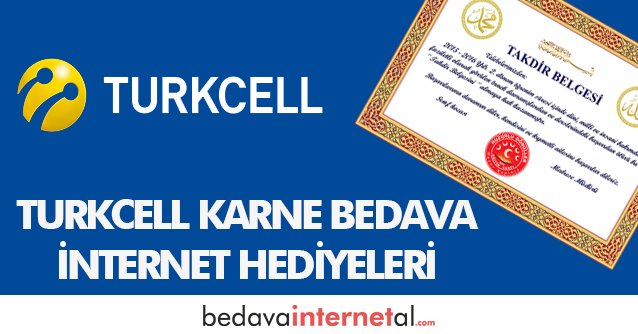 Turkcell Karne Bedava internet