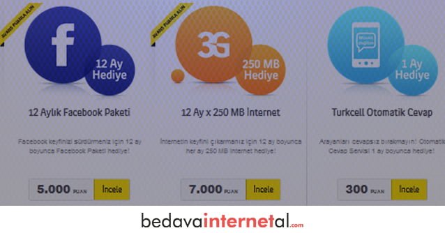 Turkcell Sarı Kutu Yılbaşı Bedava internet