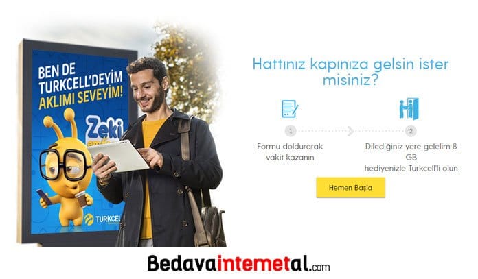 Turkcell 8 gb bedava internet