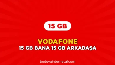 vodafone 15 gb bana 15 gb arkadaşa