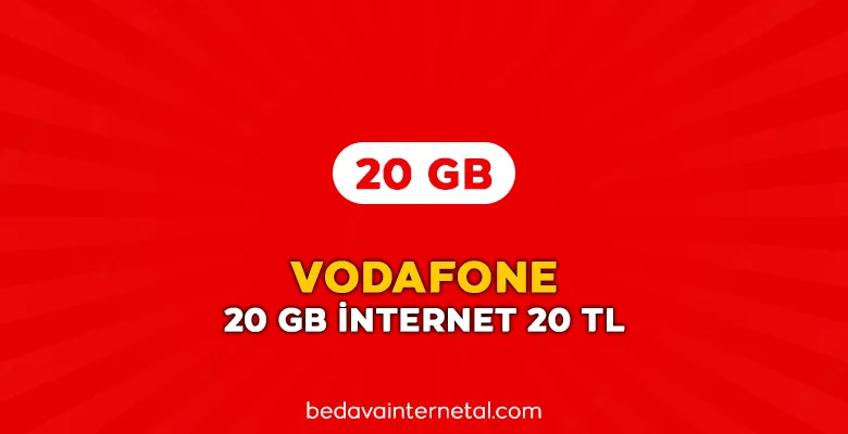 vodafone 20 gb internet 20 tl
