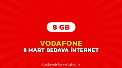 vodafone 8 mart bedava internet