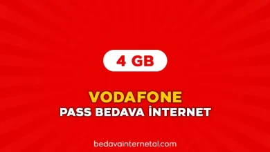 vodafone pass 4 gb bedava internet