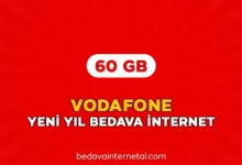 vodafone yeni yıl 60 gb bedava internet